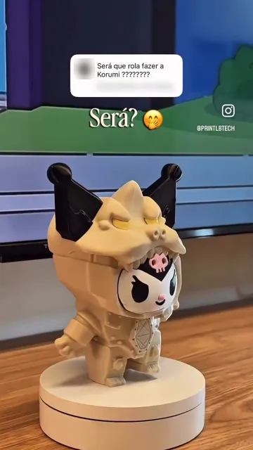 Reel respondendo ao comentário de uma seguidora que pediu a Kuromi